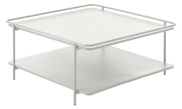 Tavolino da salotto grigio chiaro in metallo 75x75 cm Yuba – Unique Furniture