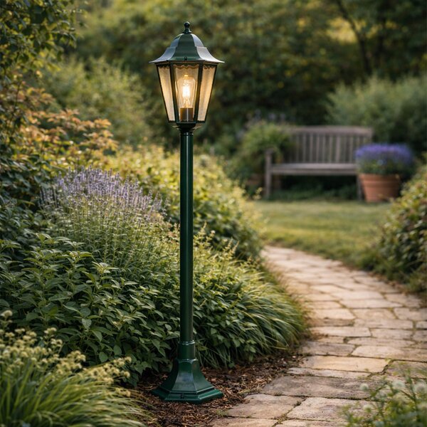 Lampada da esterno classica da terra verde scuro 125 cm IP44 - New Orleans
