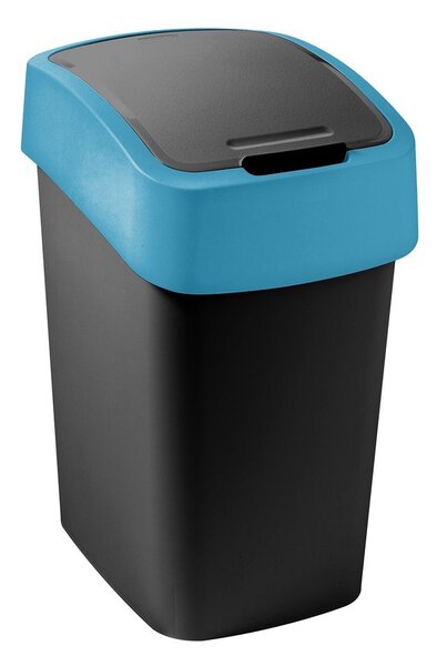 Cestino per la spazzatura nero/blu in plastica per raccolta differenziata 9 l Flip Bin – Curver