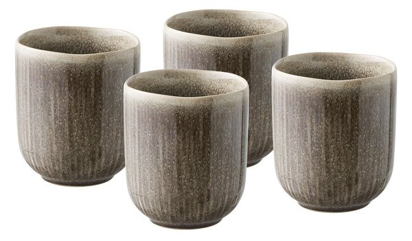 Tazzine in set greige in gres 4 pz 360 ml Viola – House Nordic