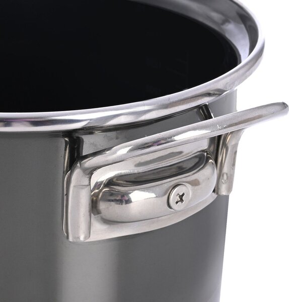 Pentola in smalto con coperchio incluso 5 l Metalic – Orion
