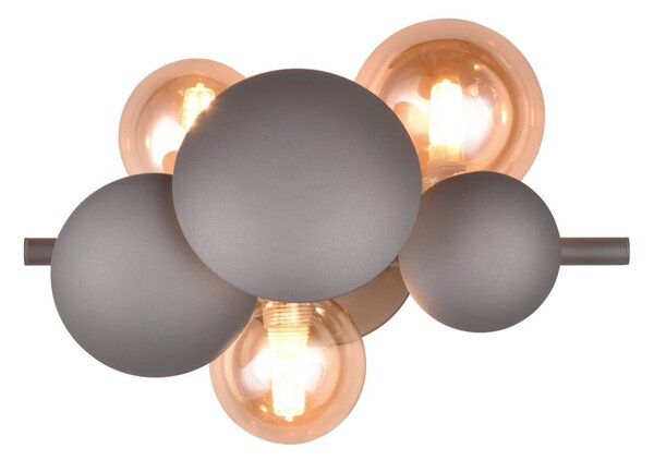 Lampada da parete in colore grigio-oro Bubble - Trio Select