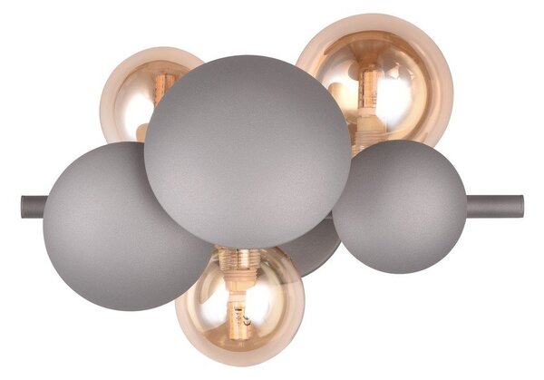 Lampada da parete in colore grigio-oro Bubble - Trio Select