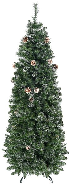 Albero di Natale Artificiale 180 cm 618 Rami con Pigne Verde