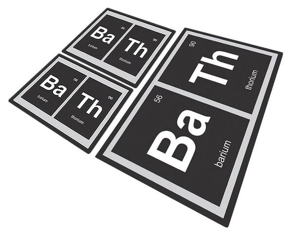 Set di tappetini per il bagno neri 3 pz 60x100 cm Barium – Foutastic