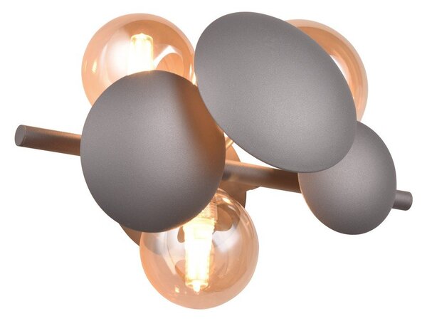 Lampada da parete in colore grigio-oro Bubble - Trio Select