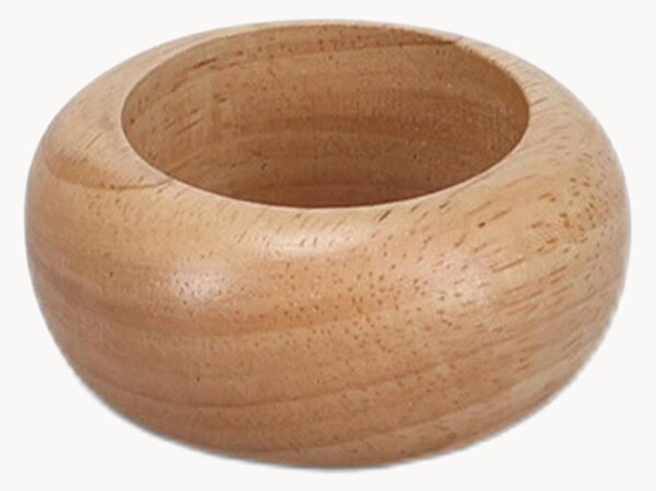Set di 4 portatovaglioli in legno di albero della gomma Essenza