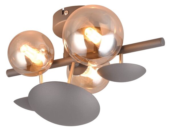 Lampada da parete in colore grigio-oro Bubble - Trio Select