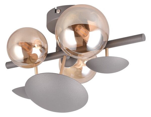 Lampada da parete in colore grigio-oro Bubble - Trio Select