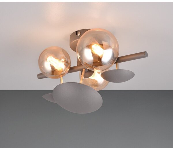 Lampada da parete in colore grigio-oro Bubble - Trio Select