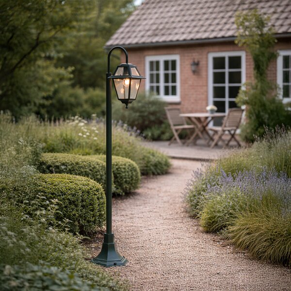 Lanterna da esterno classica verde scuro 135 cm IP44 - Berta
