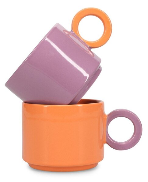 Tazza arancione in gres 280 ml Lou – ONA