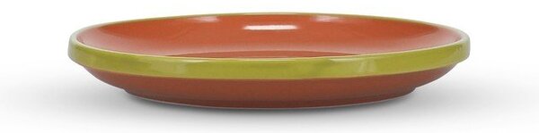 Piatto da dolce verde/arancione in gres ø 18 cm Duo – ONA