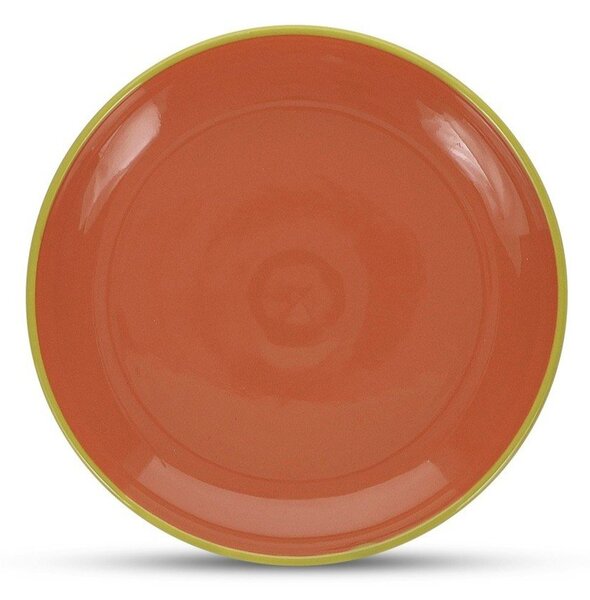 Piatto da dolce verde/arancione in gres ø 18 cm Duo – ONA