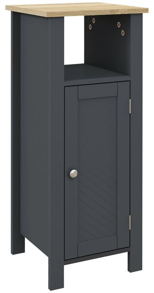 Mobile Bagno Salvaspazio 1 Anta 1 Ripiano 32x30x80 cm in Legno Truciolare e MFD Grigio