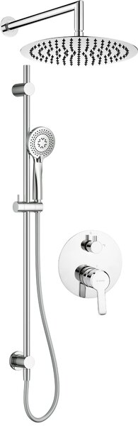 Set doccia da incasso Deante ARNIKA – Cromo lucido – Doccia a pioggia e doccetta – Sistema doccia di design