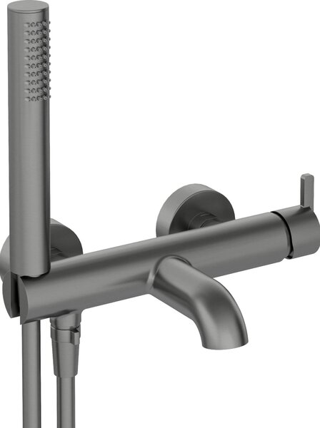 Rubinetto da bagno Silia titan, con set doccia (BQS_D11M)