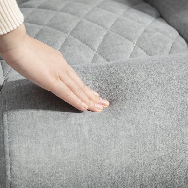 HOMCOM Sedia da ufficio, poltrona ergonomica, altezza regolabile, braccioli ribaltabili, 70 x 70 x 114-122 cm, grigio | Aosom Italy