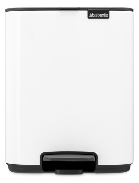 Cestino per la spazzatura bianco in acciaio con pedale 7 l Bo – Brabantia