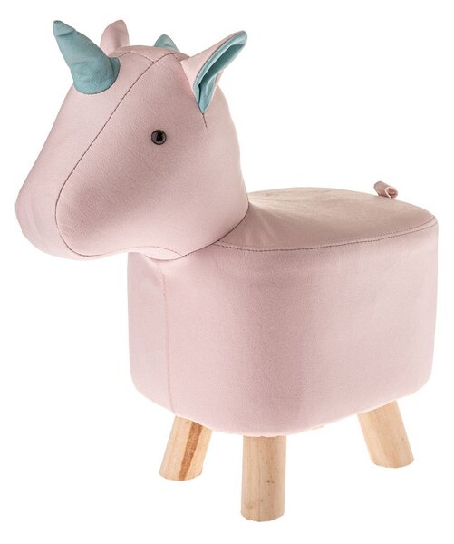 Sgabello per bambini rosa chiaro Unicorn – Dakls