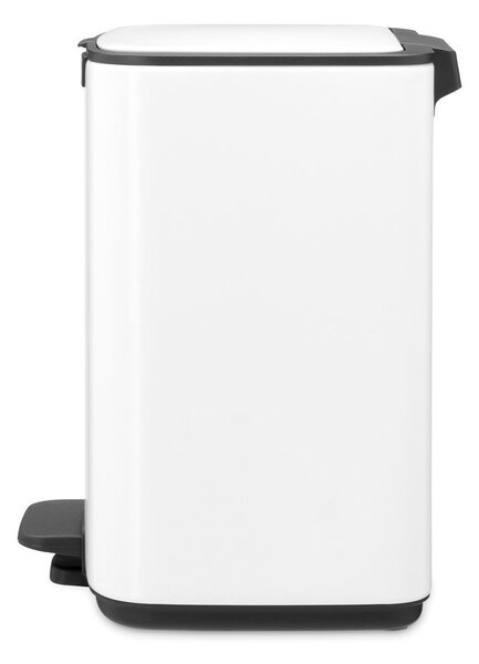 Cestino per la spazzatura bianco in acciaio con pedale 7 l Bo – Brabantia