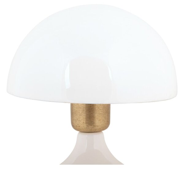Lampada da tavolo bianca con paralume in metallo (altezza 23 cm) Binc - Leitmotiv