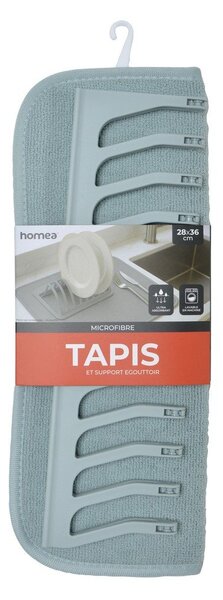 Tappetino scolapiatti azzurro in plastica 36x28 cm – Homéa