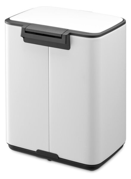 Cestino per la spazzatura bianco in acciaio con pedale 7 l Bo – Brabantia