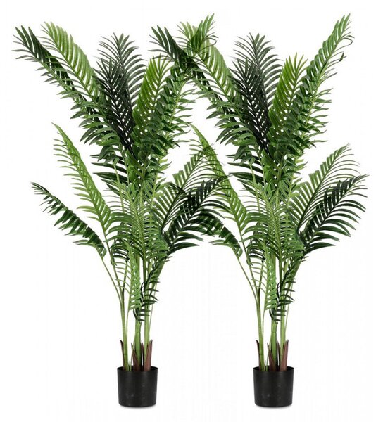 Set 2 Piante Artificiali con Vaso Ø 110x160 cm Kenzia in Plastica
