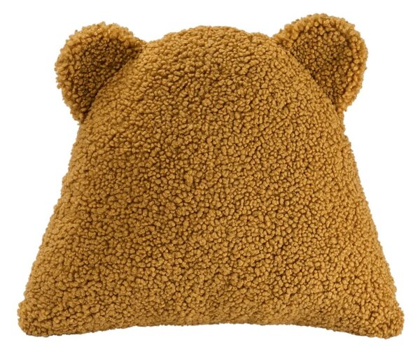 Cuscino per divano da bambini marrone con rivestimento in bouclé Bear – Wigiwama