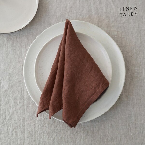 Set di tovaglioli in lino 2 pz 40x40 cm Chocolate – Linen Tales