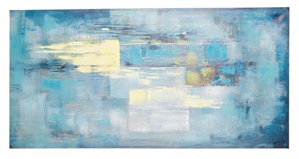 Dipinto 140x3,5x70 cm Abstract Blue in Tela