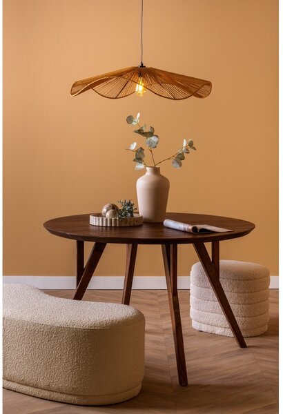 Lampadario di colore naturale in metallo con paralume in carta lavorata ø 80 cm Sombra – Leitmotiv