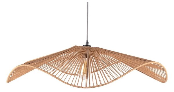 Lampadario di colore naturale in metallo con paralume in carta lavorata ø 80 cm Sombra – Leitmotiv