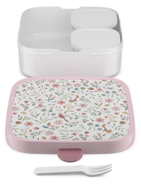 Portapranzo per bambini bianco/rosa in plastica Fairy Wonders by Little Dutch – Mepal