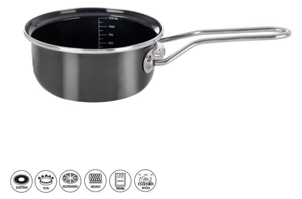 Casseruola in smalto 1,25 l Metalic – Orion