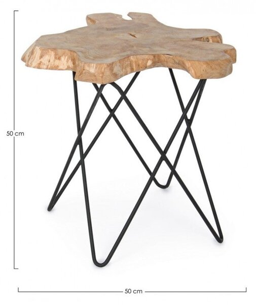Tavolino 50x50x50 cm Savanna in Legno Nero