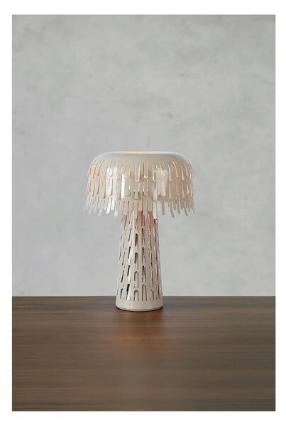 Lampada da tavolo greige con paralume in metallo (altezza totale 38 cm) Verbera – Markslöjd