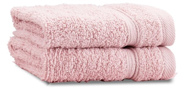 Set di asciugamani tipo terry rosa chiaro in cotone 2 pz 30x30 cm Zero Twist – Catherine Lansfield