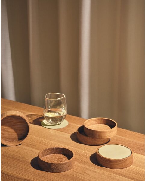 Scatola decorativa di colore naturale in legno ø 11x3 cm Circle S – LIND DNA