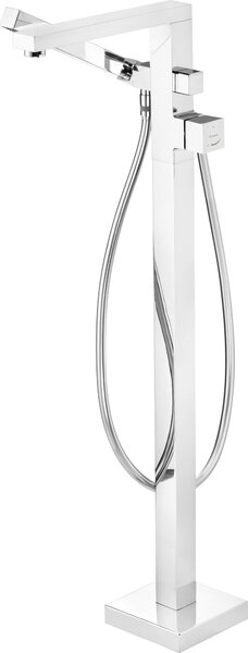 Freestanding bathtub mixer with shower set