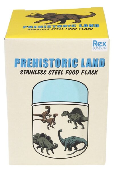 Borraccia termica blu/color crema 280 ml Prehistoric Land – Rex London