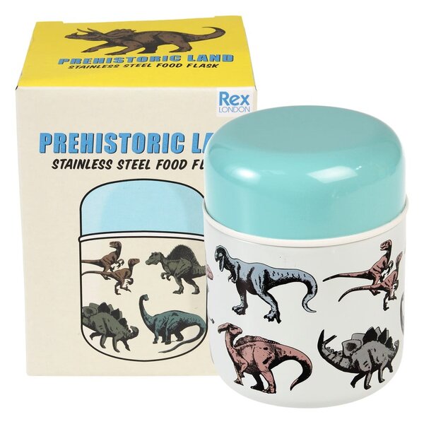 Borraccia termica blu/color crema 280 ml Prehistoric Land – Rex London