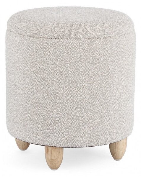 Sgabello Contenitore Ø 36x39,5 cm Zena in Bouclè