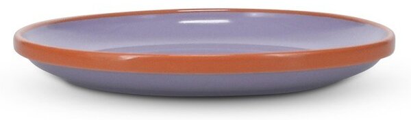 Piatto da dolce arancione/viola in gres ø 18 cm Duo – ONA