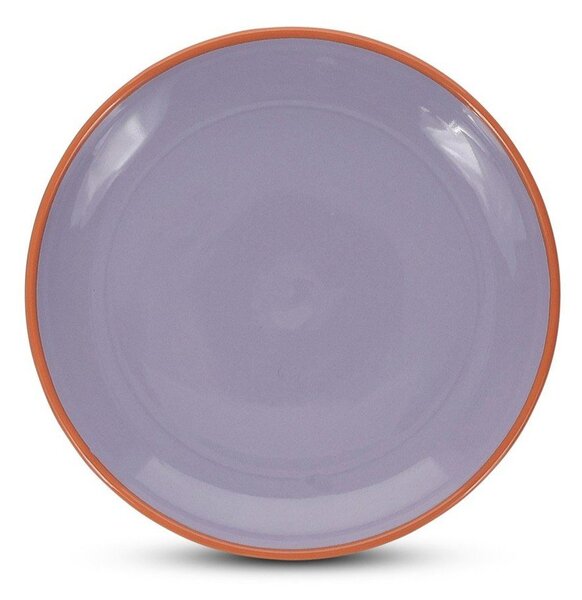 Piatto da dolce arancione/viola in gres ø 18 cm Duo – ONA
