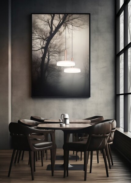 Lampadario LED dimmerabile in nero, bianco e oro con paralume in vetro ø 22 cm Celeste - Trio