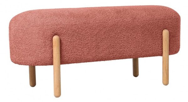 Panca 108x41,5x48 cm Dalia in Bouclè Rosa Antico