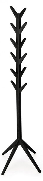 Appendiabiti 60x60x169 cm Daiki in Legno Nero