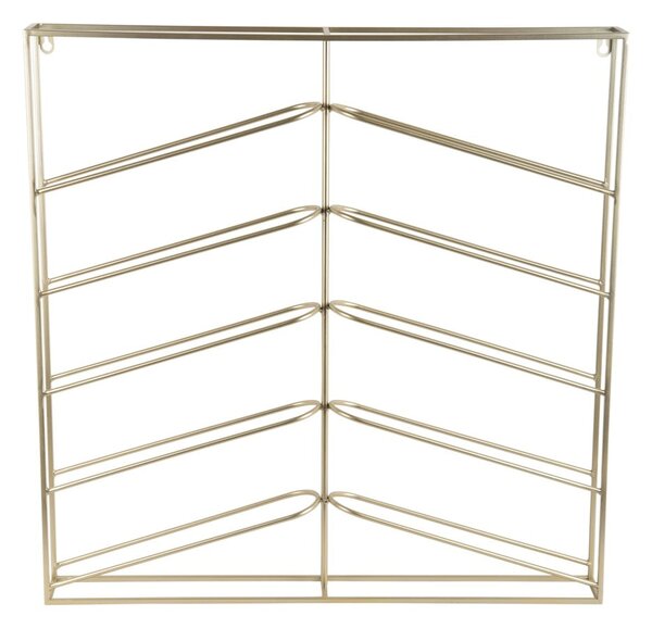 Portabottiglie da parete dorato in metallo numero di bottiglie 10 67x66x7,5 cm Cuadro – PT LIVING
